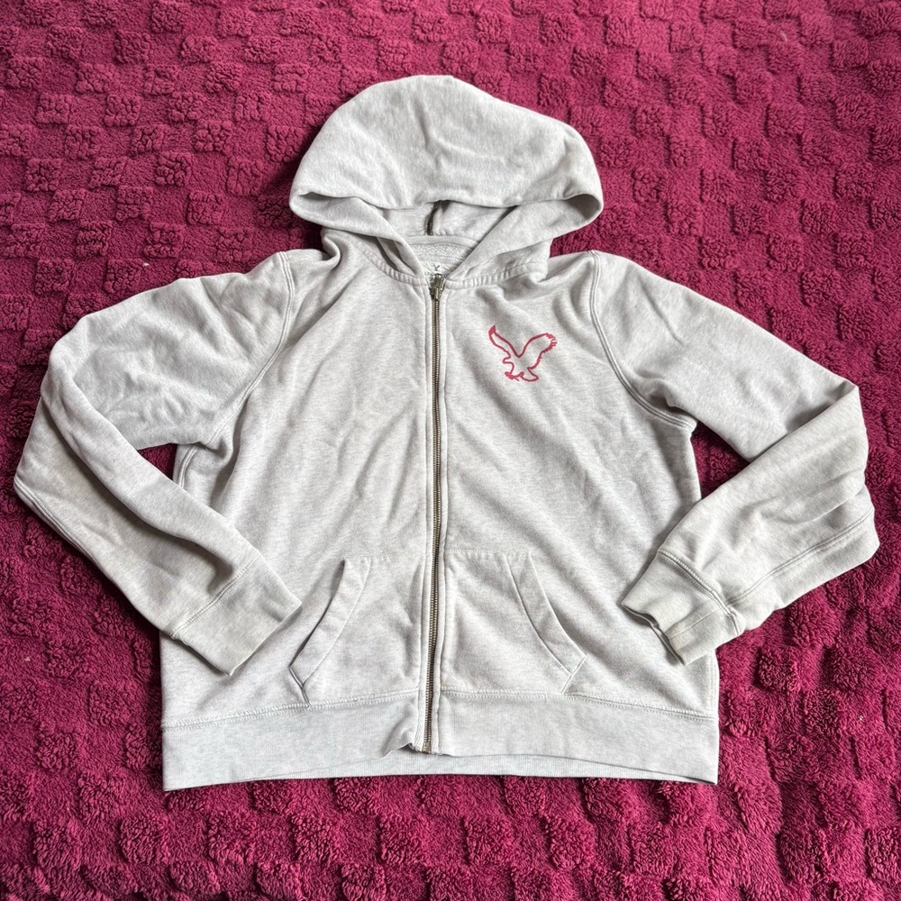 Y2K American Eagle Zip Up Hoodie Size XL